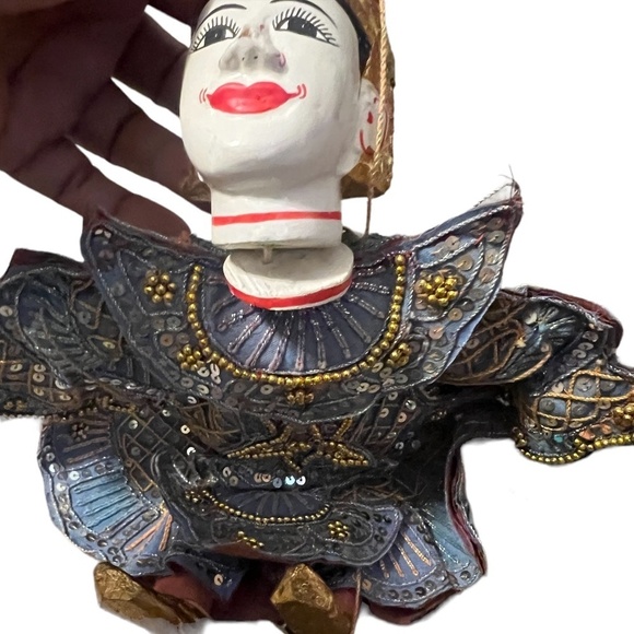 Wood Burmese Puppet Marionette Hand Carved Doll Collectible - Picture 5 of 7